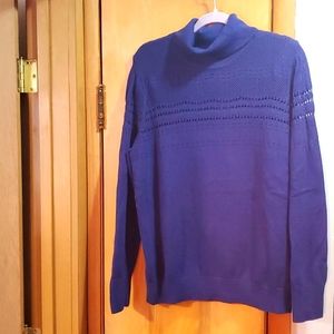 Banana Republic Purple Turtleneck Sweater